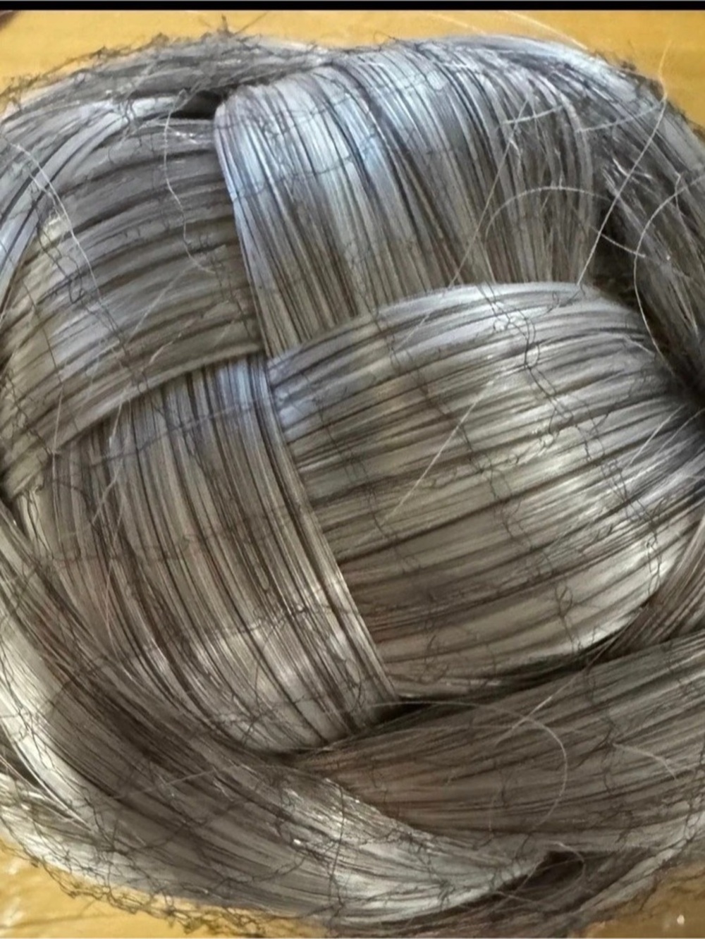 Gray Hairpiece with Attachment Combs